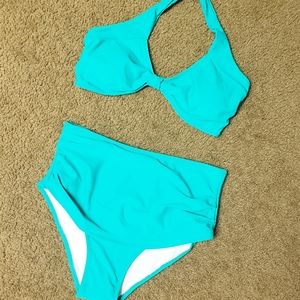 NWOT Halter Top Size S Teal Bikini Unknown Brand